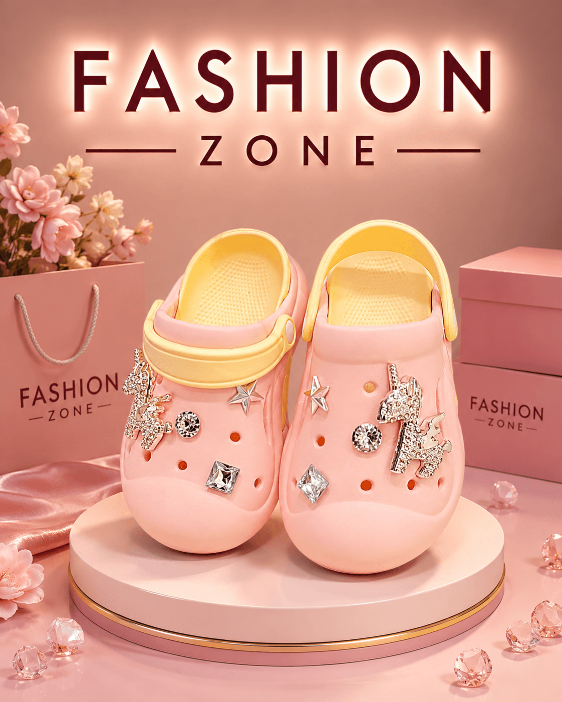 Pink Crocs