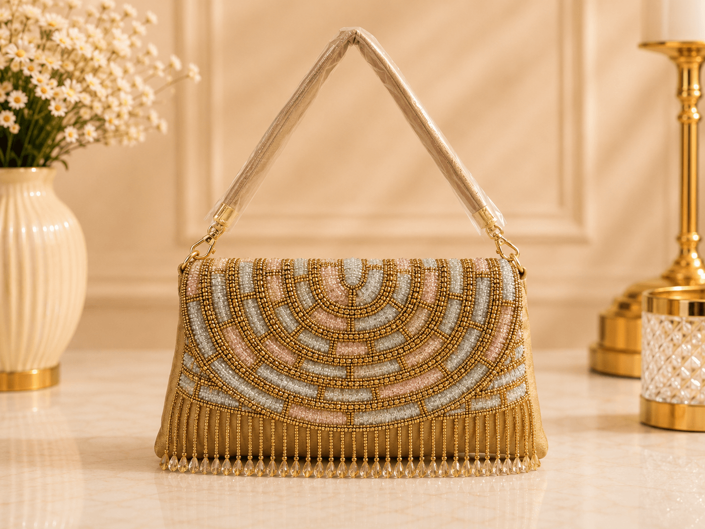 Celestia beaded bag
